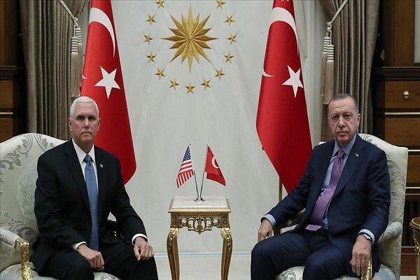 دیدار رجب طیب اردوغان و مایک پنس در آنکارا